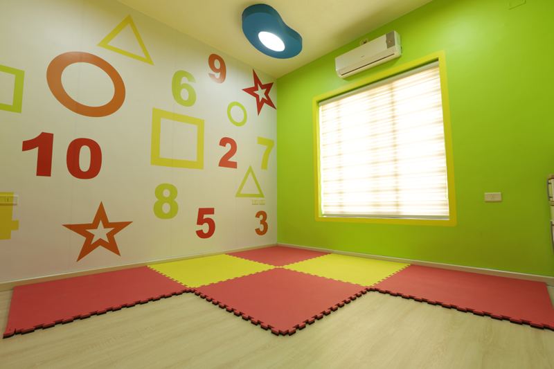 Sensory play room with soft mats